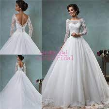 2016 Spring Amelia Sposa Princess Style Cinderella A Line Ball Bridal Gowns Cheap Lace Sheer Long S Bridal Gown Cheaper Wedding Dresses Ball Gown Wedding Dress