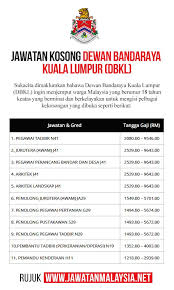 Jawatan kosong di dewan bandaraya kuala lumpur (dbkl). Jawatan Kosong Malaysia Rasmi Jawatan Kosong Terkini Dewan Bandaraya Kuala Lumpur Dbkl Sukacita Dimaklumkan Bahawa Dewan Bandaraya Kuala Lumpur Dbkl Ingin Menjemput Warga Malaysia Yang Berumur 18 Tahun Keatas Yang Berminat