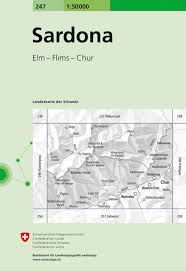 Sardona Topographische Karte 1 50 000 Swisstopo 247