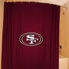 San Francisco 49ers Scarlet 72 X 72 Shower Curtain San Francisco 49ers Main Bathroom Ideas Home Bar Accessories