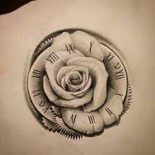 Clock And Rose Tattoo Tattoo Designs Wrist Clock Tattoo Clock And Rose Tattoo