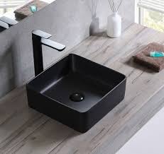 matte black china vessel sink, wash basin