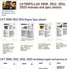 cat 3506 3508 3512 3516 3520 specs bolt torques manuals