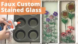 The more complex, well constructed, and interesting a stained glass window is, the more valuable it is likely to be. How To Fake Custom Stained Glass With Elmer S Glue Hometalk Youtube