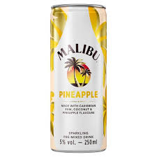 Morrisons malibu caribbean rum 1l product information Malibu Pineapple Sparkling Pre Mixed Drink Ocado