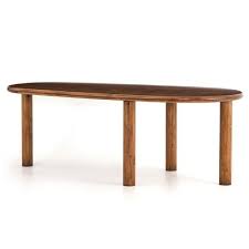Andi Solid Wood Oval Dining Table 87 In 2020 Oval Table Dining Dining Table Large Dining Table