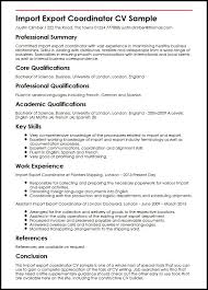 Stand out from the crowd and get hired with the best online resume builder! Import Export Coordinator Cv Example Myperfectcv