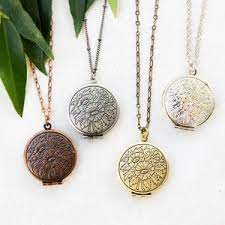 Locket Necklace Gift For Mother S Day Two Photo Locket Pendant Oval Round Heart Lockets In Silver Antique Brass Raw Brass Choose Chain Locket Necklace Jewelry Picture Pendant