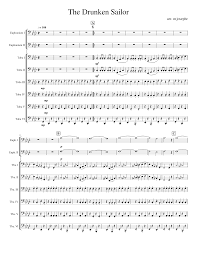 The Drunken Sailor 1700s Sea Shanties Sheet Music For Tuba Euphonium Brass Ensemble Musescore Com