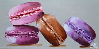 Macarons Fruits Rouges Chocolat Macarons Art Painting