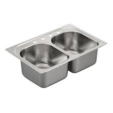 Check spelling or type a new query. Moen G182574 1800 Series 18 Gauge 4 Hole Double Bowl Drop In Kitchen Sink Stainless Steel Faucetdepot Com