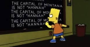 The Simpsons Been Watching This One Ever Since The Very First Episode Hannah Montana Funny Bart Simpson