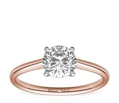 Handmade by a small business. Petite Solitaire Engagement Ring In 14k Rose Gold Blue Nile