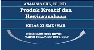Rpp produk kreatif dan kewirausahaan kelas 11 tkj disukai 1x diunduh 181x dilihat 276x. K13 2019 Analisis Skl Ki Kd Produk Kreatif Dan Kewirausahaan Kurikulum 2013 ReviÑ•i Soal Terbaru