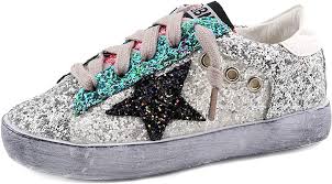 Black And White Shoes For Girls Amazon Com Bakkotie Toddler Baby Glittler Shoe Girl Boy Sequin Star Flat Sneaker F550 White Bbnn 27 Shoes Sneakers Girls Shoes Flat Sneakers