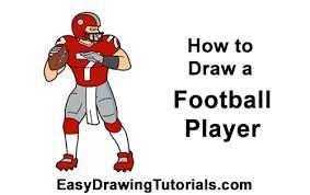 Normally, when drawing a football helmet, you'd see more bars than what we've got here. How To Draw A Football Player Quarterback Video Step By Step Pictures