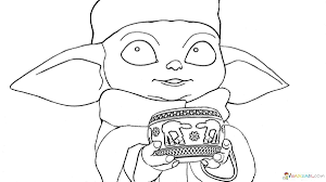 Coloring Pages Baby Yoda The Mandalorian And Baby Yoda Free In 2020 Coloring Pages Unique Coloring Pages Wishes For Baby