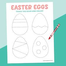 Includes an easter bunny, egg, basket and a cross. Easter Egg Tracing Worksheet Hey Let S Make Stuff