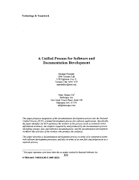Pdf A Unified Process For Software And Documentation Development
