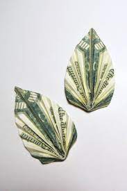 Money Leaf Origami Dollar Tutorial Diy Folded If You Are Making A Flower Of Banknotes Then You Definit Money Origami Tutorial Dollar Bill Origami Money Origami