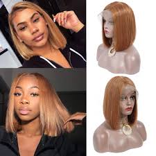 Honey blonde and honey brown hair. Amazon Com My Like Hair Honey Blonde Bob Wig 13x4 Lace Frontal Short Wigs Brazilian Straight Human Hair Wigs With Baby Hair 10inch Medium Size Beauty