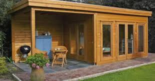 Flat Roof Log Cabin Google Search Chalet De Jardin Habitable Pavillon De Jardin Construire Cabane