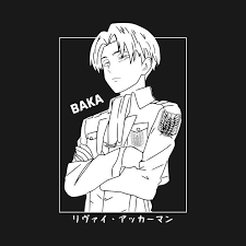 Levi Baka Levi Ackerman Attack On Titan T Shirt Teepublic Best Anime Drawings Attack On Titan Shirt Anime Character Drawing