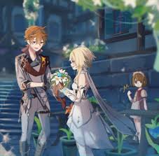 During windblume research report in genshin impact players need to help a researcher named sayid. Lumine Tartaglia And Flora Genshin Impact Drawn By Kino M6t2a Danbooru