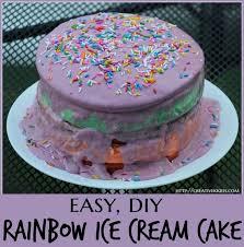 Birthday Cake Ice Cream Recipe Without Cake Mix Tasty Tuesdays Easy Rainbow Ice Cream Cake Creative K Kids Recipe Ice Cream Cake Rainbow Ice Cream Cake