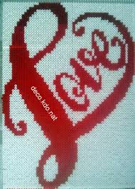Perles Hama Tableau Love Ecrit Perles Hama Motifs Perles Hama Schemas De Bijoux En Perles