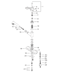 Kitchen faucet with sprayer parts. Valley Pull Out Spray Kitchen Faucet Repair Parts