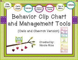 Behavior Clip Chart And Management Tools Owls Chevron
