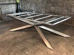 Metal Table Base Dining Room Table Bespoke Table Base Table Salle A Manger Table En Acier Table A Manger Metal