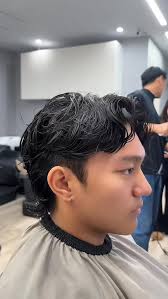 Natural wavy mullet perm #fyp #perm, #koreanperm #menhairstyles  #hairstylist #irvine #oc #california #asianhair