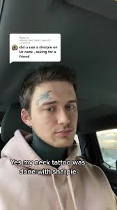 Blackout Neck Tattoo with Sharpie Response