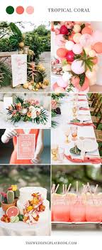 Tropical Coral Wedding Inspiration Tropical Wedding Theme Tropical Wedding Beach Wedding Decorations