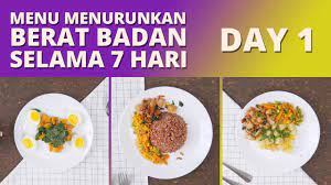 Gini menu makanan 1800 kalori/hari. Menu Diet 7 Hari Di Bawah 50 Ribu Untuk Menurunkan Berat Badan Day 1 Youtube