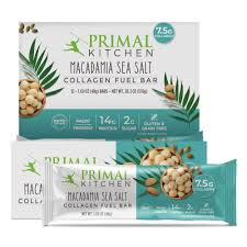 Primal fuel® protein powder in vanilla coconut is the creamy, delicious drink mix of your dreams. Primal Kitchen Macadamia Sea Salt Collagen Protein Bars 1 7 Oz Pack Of 12 Gluten Free Paleo Contains Eggs Buy Online In Saint Vincent And The Grenadines At Saintvincent Desertcart Com Productid 40073045