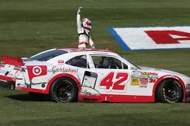 The los angeles international speedway from disney's cars, which hosted the season finale, is a combination of auto club speedway and the los angeles memorial coliseum, where the los angeles rams and chargers play. Nascar Nationwide Series At Fontana Results Kyle Larson Outduels Kevin Harvick Kyle Busch Sbnation Com