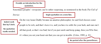 Block quotation examples example 1. Block Quotations Uagc Writing Center