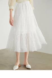 波光2020年春夏新款气质长裙女亮丝网纱半身裙中长款气质森系裙子 tmall com天猫 tulle skirt fashion tulle