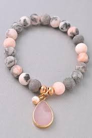 Rose Quartz Dangle Stretch Bracelet Beaded Jewelry Beaded Bracelets Beaded Bracelets Diy