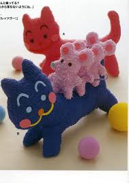 Dolgu Oyuncak Kaliplari Kedi Ve Fareler Cicibiciisler