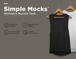 Download Woman Racerback Tank Top Mockup Designertale