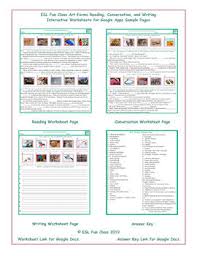 art forms read converse write interactive worksheets for google apps