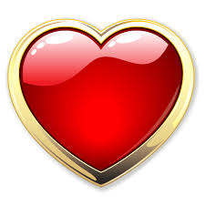 Gold Rimmed Heart Heart Emoticon Smiley