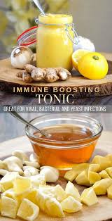 For more information please read my disclosure policy. Immune Boosting Tonic Ginger Lemon Garlic Honey Healthy Taste Of Life