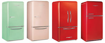 colorful retro style refrigerators