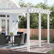 Outsunny 10' x 10' foot steel outdoor pergola patio canopy gazebo cream white. Diy Pergola Kits For Your Best Backyard Cheapism Com