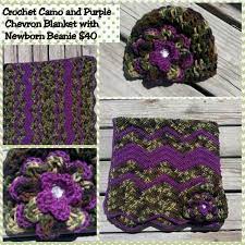 Best Crochet Chevron Baby Blanket Camo And Purple For Sale In Klamath Falls Oregon For 2021